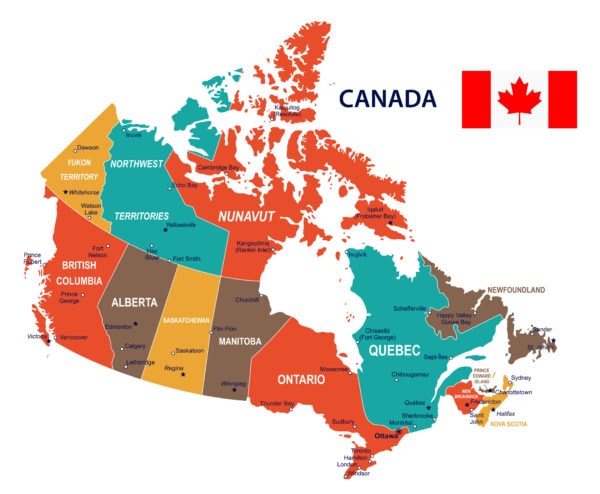 Map of canada