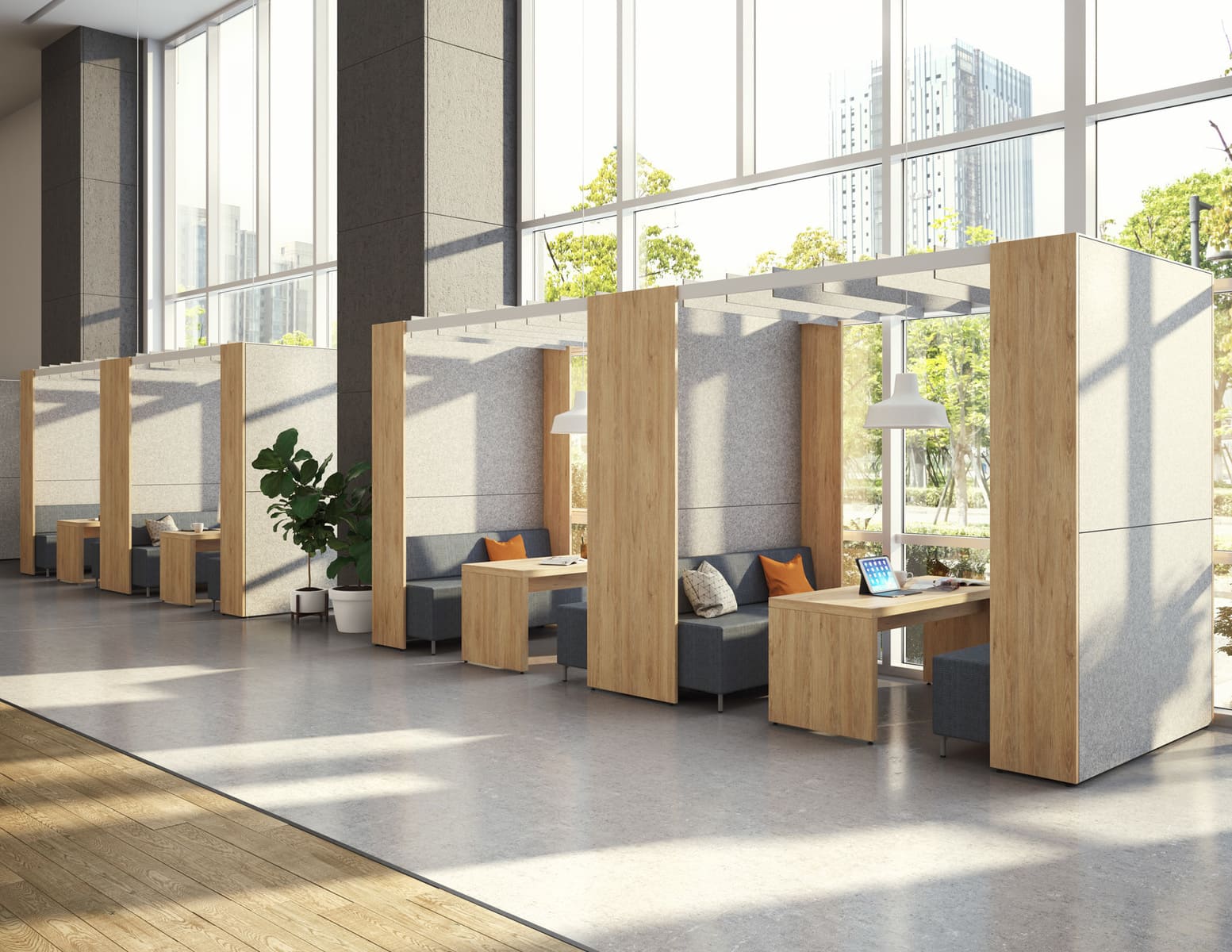 Semi Private Meeting Booths for Open Plan workplaces