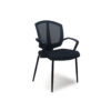 Diamond Guest Chair with Black Mesh & Fabric Performance Furnishings