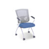 Coolmesh Pro Plus Nesting Chair with Blue Fabric Seat SKU 8194