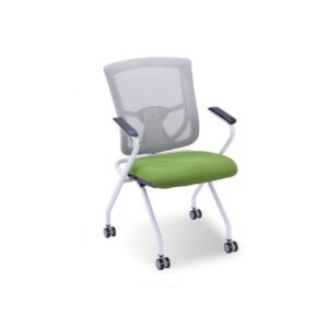 Coolmesh Pro Plus Nesting Chair with Green Fabric Seat SKU 8194