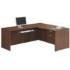 Performance Furnishings Classic Computer L-Desk with a Single Pedestal File