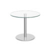 Performance Furnishings 29"H Classic Round/ Square Meeting Table with Round or Cross Brushed Metal Base