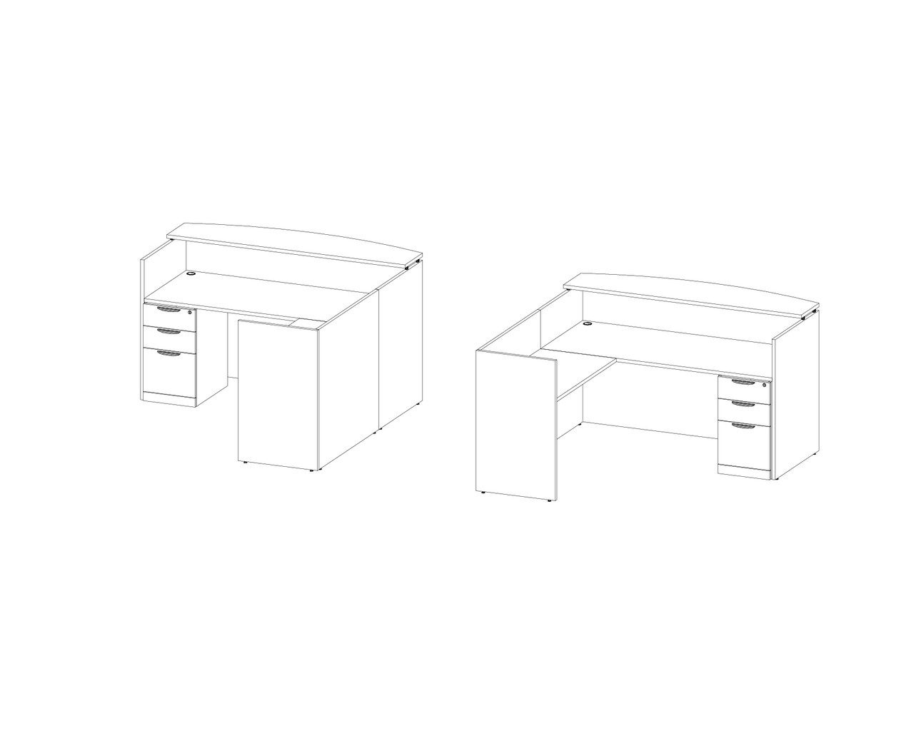 Reception Desk Package – B5 – 3D