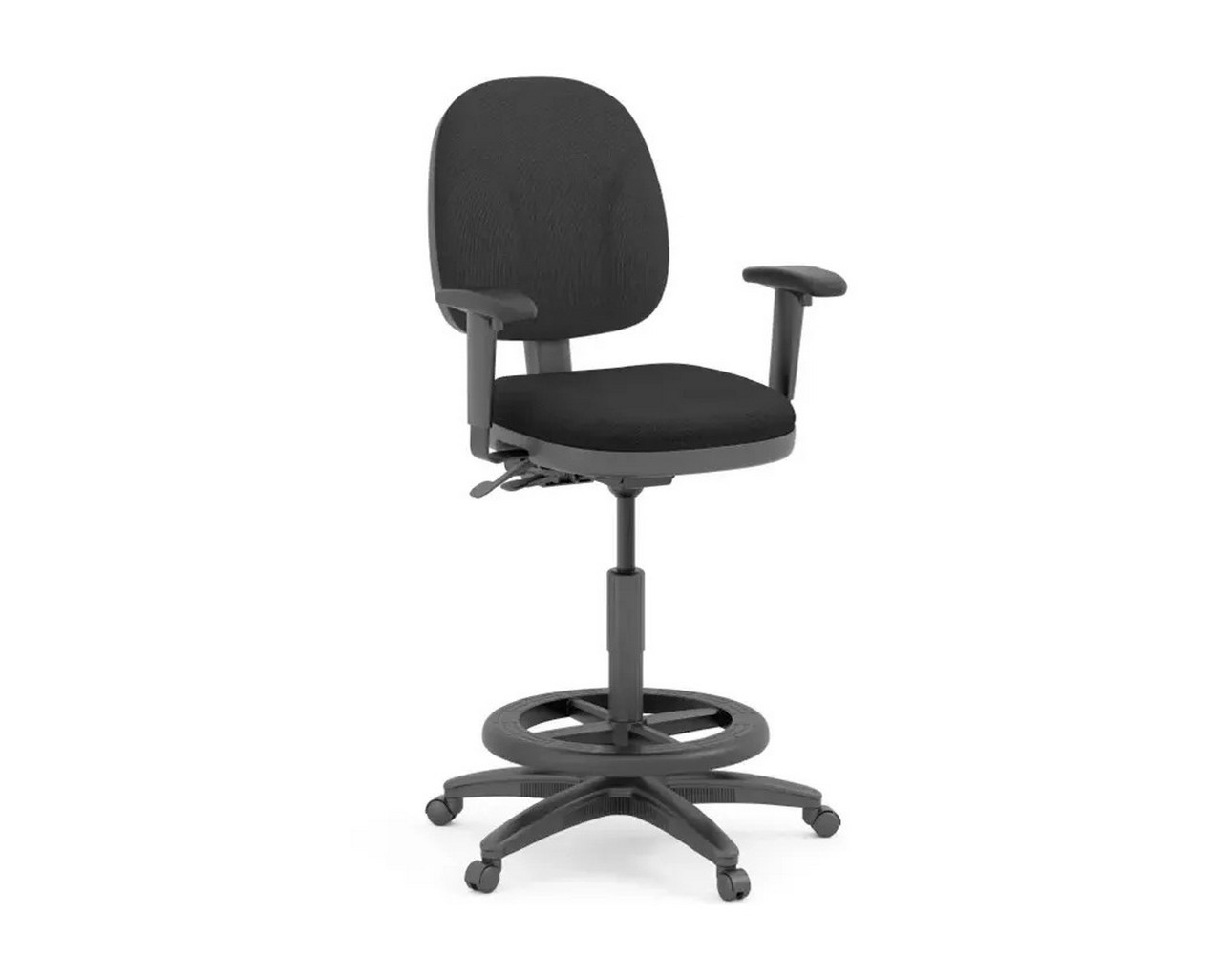 comformatic drafting chair – fabric arms