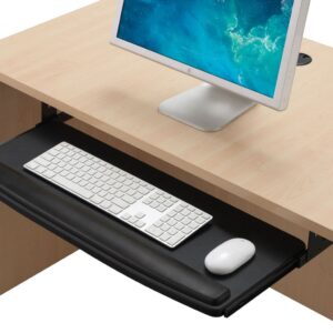 Premium Extra Wide Keyboard Tray with Padded Wrist Rest