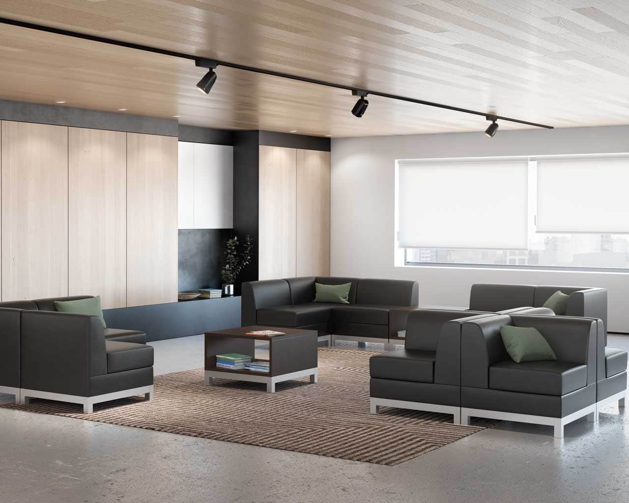 Compose Seating with Compose End Tables GS6 e3 Office Furniture