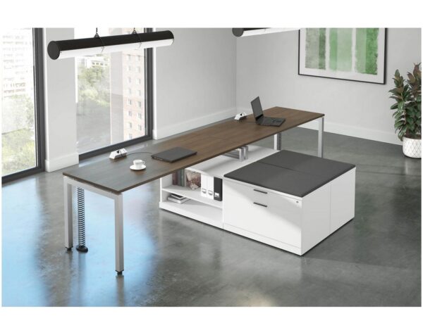 L Shaped Desk with Storage - 7-MO