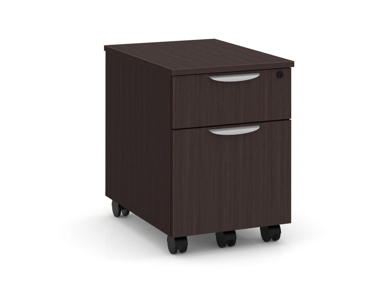 PL1007 Locking Mobile Box File Pedestal – Espresso