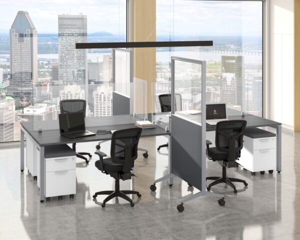 Elements Plus Quad Workstation (4 Shown) - Package 19-MO - Performance Furnishings