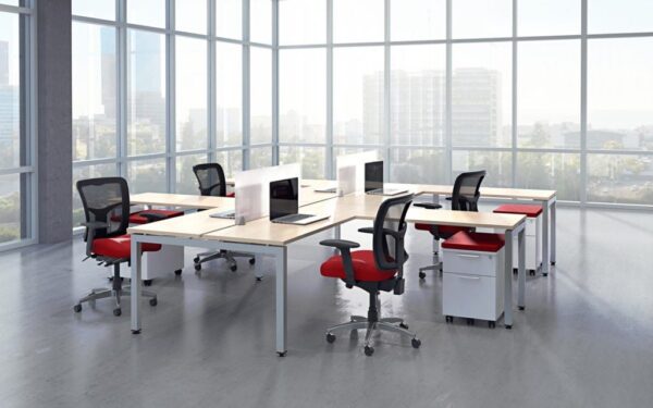 Elements L Shaped Team Workstation - Package 8A-MO - Performance Furnishings