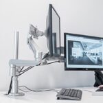 Double Extension Monitor Arm - Surface Mount (2 screens) +$969.00