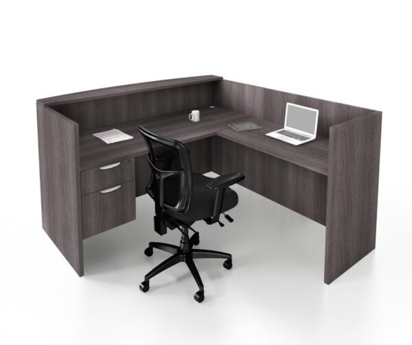 Classic Gallery Reception Desk - Newport Grey - e3 office Furniture