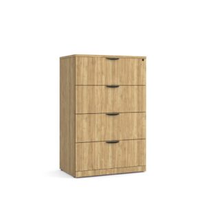 4 Drawer Lateral Filing Cabinet with Aspen Finish