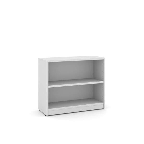 2 Shelf Heavy Duty Bookcase with White Finish
