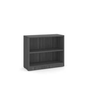 2 Shelf Heavy Duty Bookcase with Newport Grey Finish