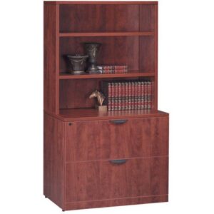 2-Drawer Lateral File with Hutch - Cherry