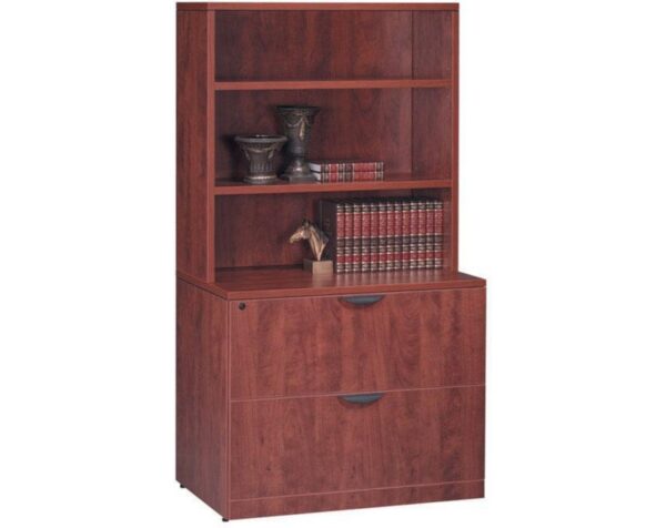2-Drawer Lateral File with Hutch - Cherry