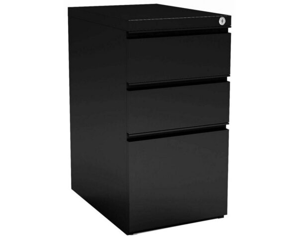 Premium Steel Metal Filing Cabinet - 3 Drawer in Black