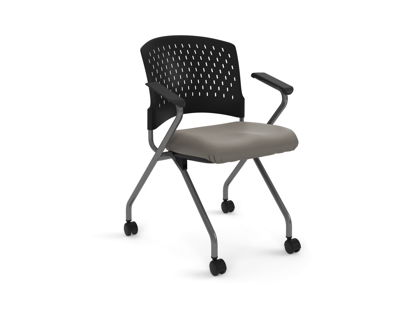 Agenda II Nesting Chair – Grey Antimicrobial Vinyl SKU 3294T