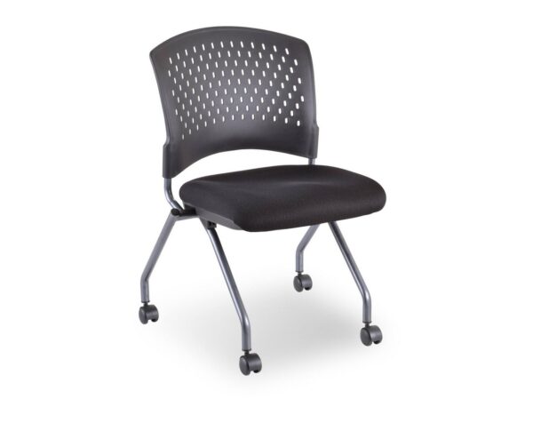 Agenda II Nesting Chair Without Arms - Black Fabric SKU 3274T