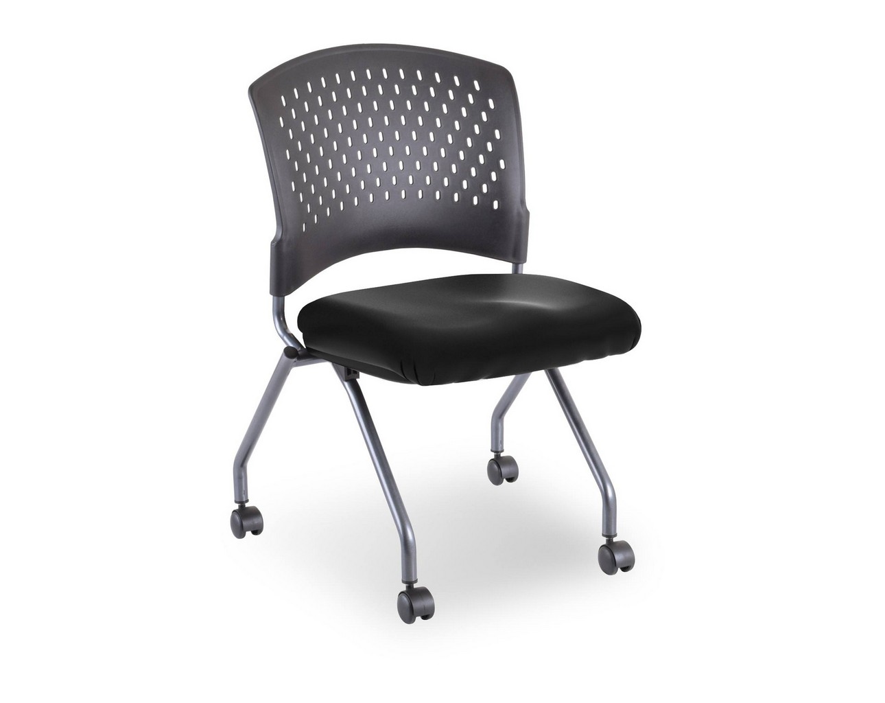 Agenda II Nesting Chair Without Arms – Black Vinyl SKU 3274T
