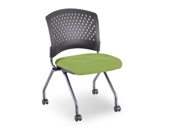 Agenda II Nesting Chair Without Arms - GREEN Fabric SKU 3274T