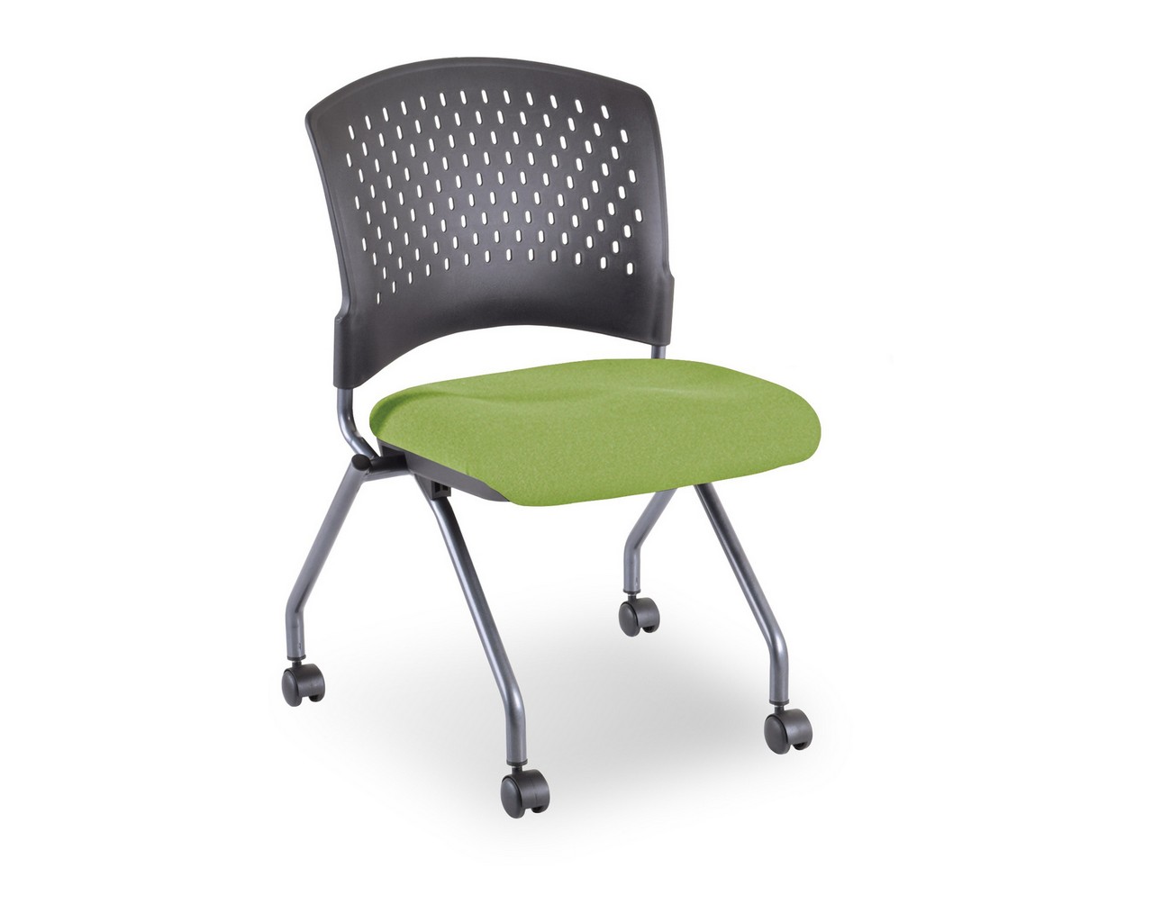 Agenda II Nesting Chair Without Arms – GREEN Fabric SKU 3274T