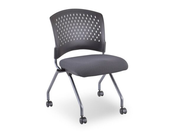 Agenda II Nesting Chair Without Arms - GREY Fabric SKU 3274T