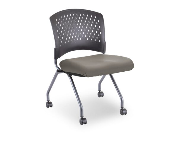 Agenda II Nesting Chair Without Arms - Grey Vinyl SKU 3274T