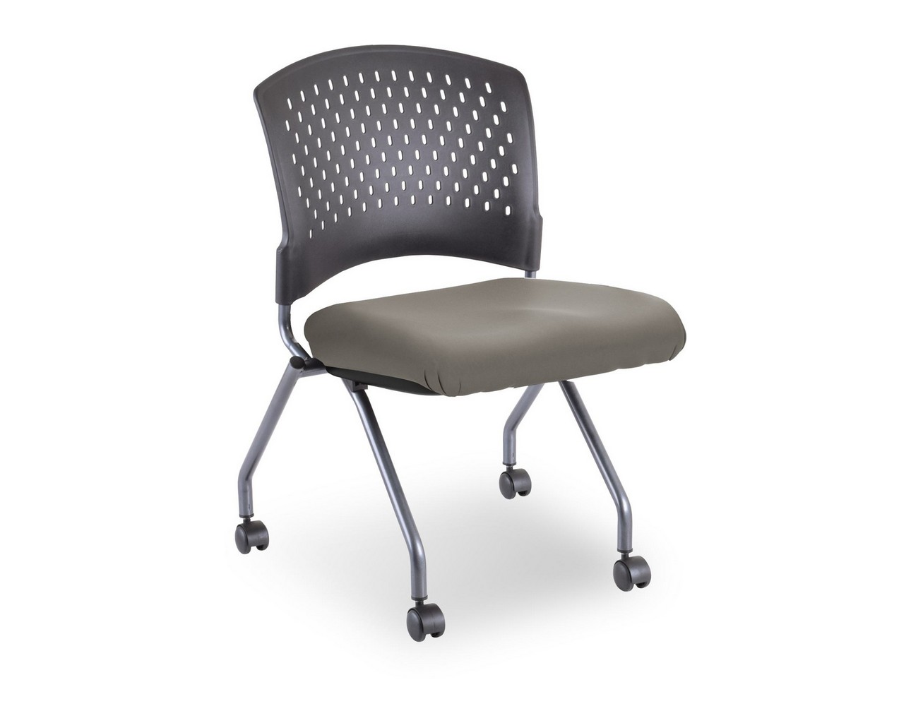 Agenda II Nesting Chair Without Arms – Grey Vinyl SKU 3274T