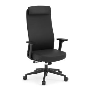 Apex High Back Chair - Black Synthetic Leather