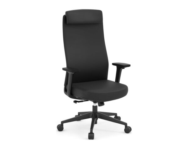 Apex High Back Chair - Black Synthetic Leather