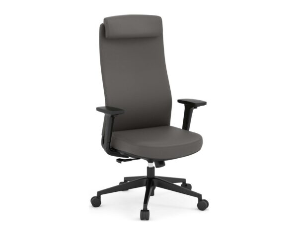 Apex High Back Chair - Grey Synthetic Leather