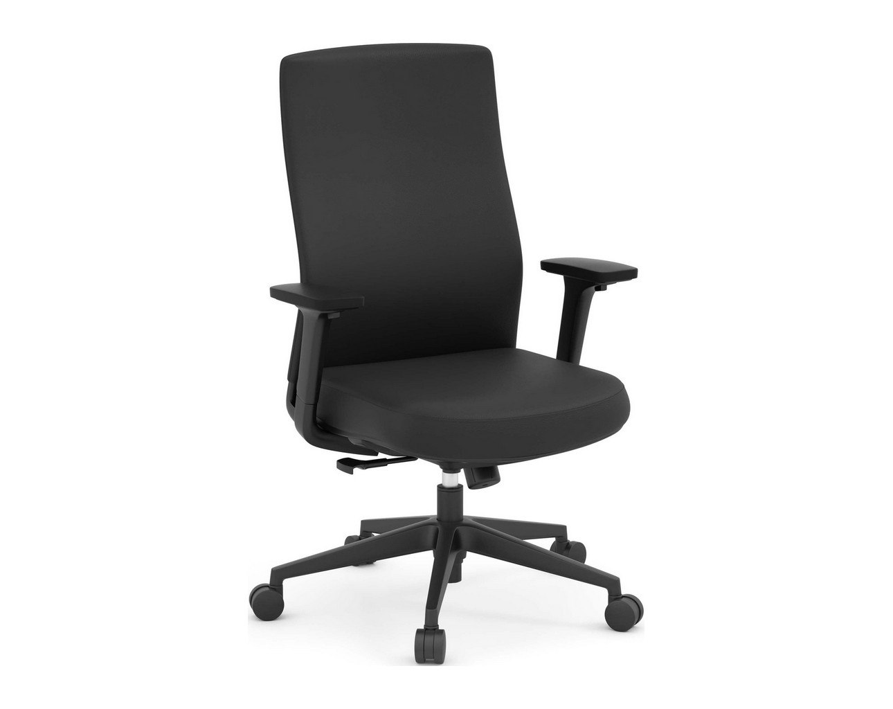 Apex Mid Back Chair - Black Synthetic Leather