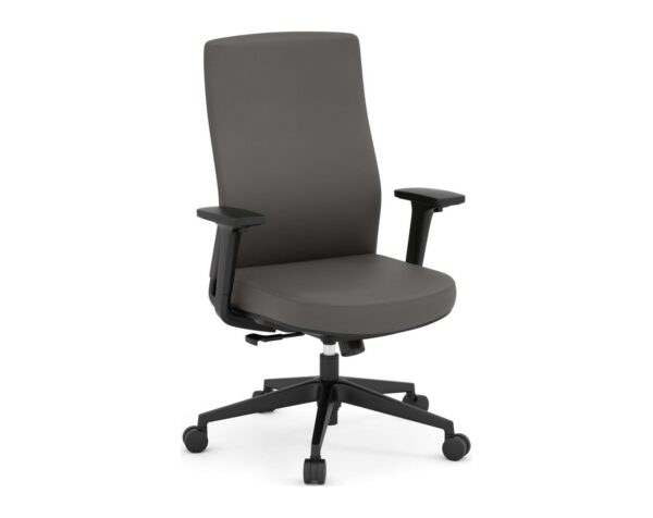 Apex Mid Back Chair - Grey Synthetic Leather