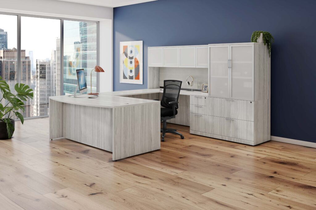 Classic 71″ Executive Bowfront Office Desk e3 Office Furniture