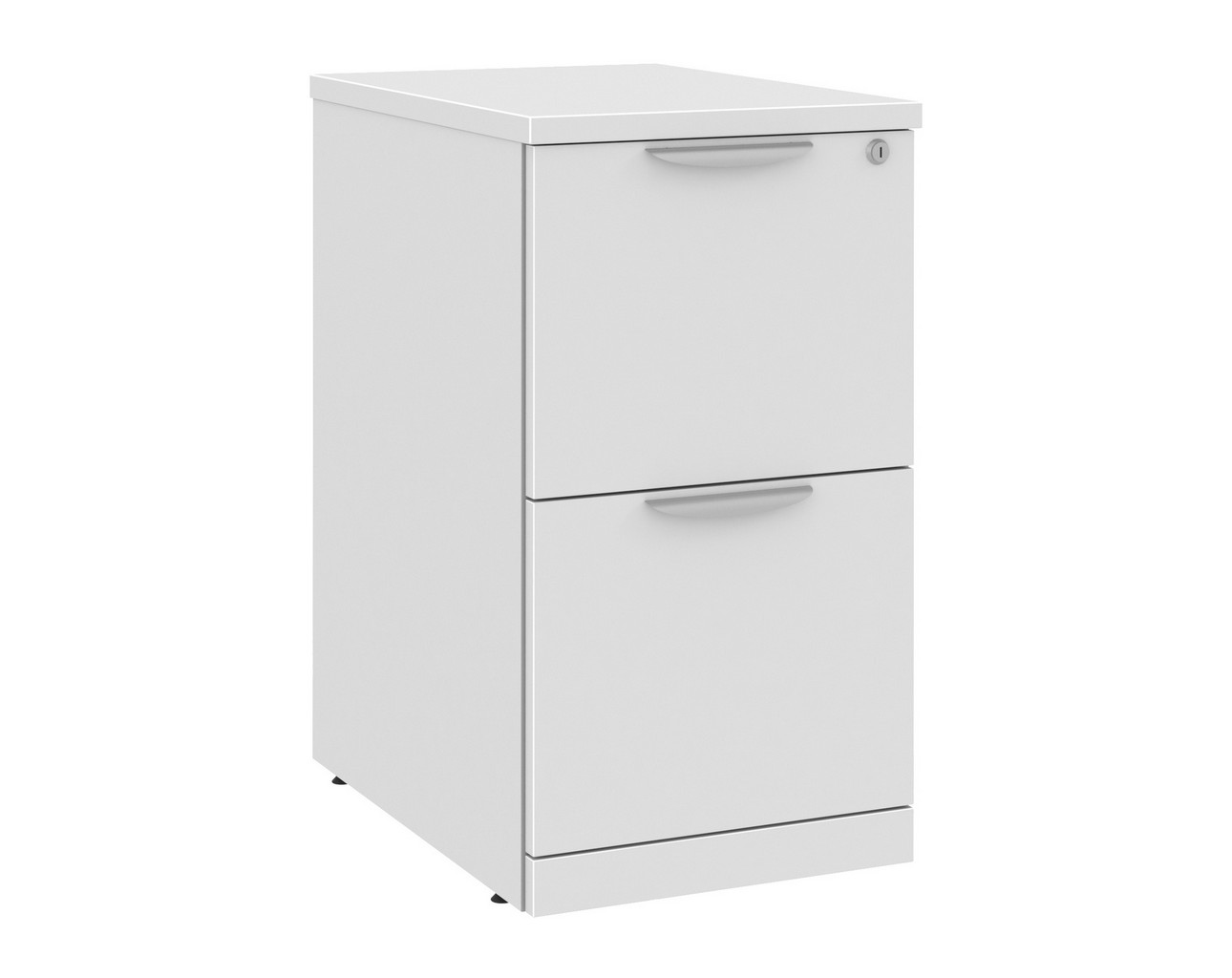 Classic Locking Mobile Pedestals – 2 Drawer in White