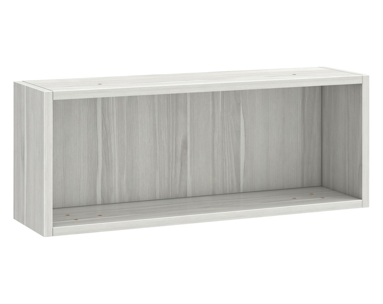 Classic Open Wall-Mounted Hutch in Silver Birch Finish