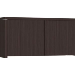 Classic Wall-Mounted Hutch with Laminate Doors with Espresso Finish