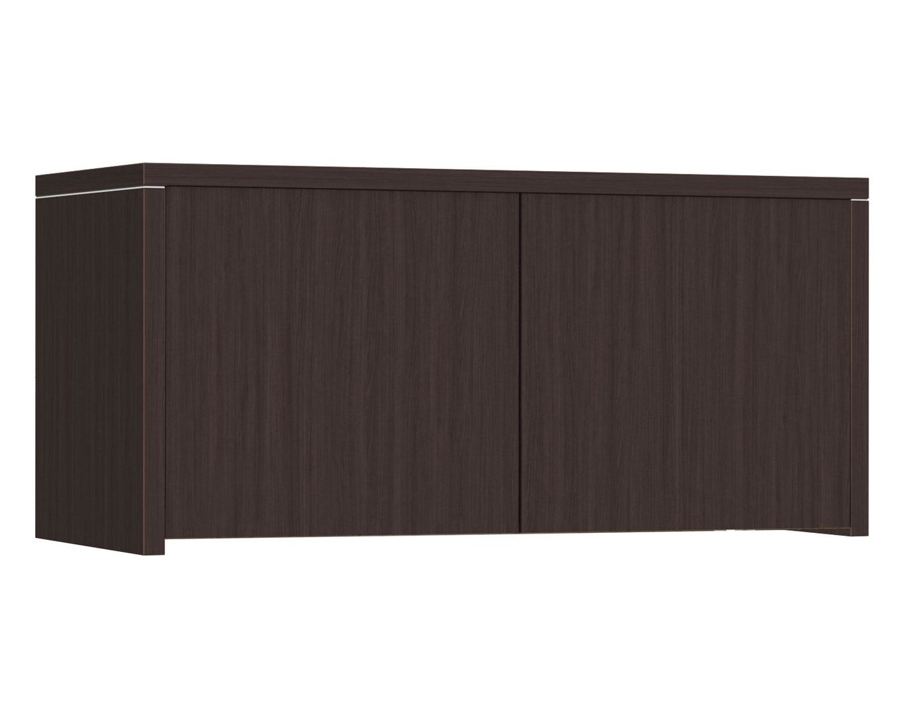 Classic Wall-Mounted Hutch with Laminate Doors with Espresso Finish