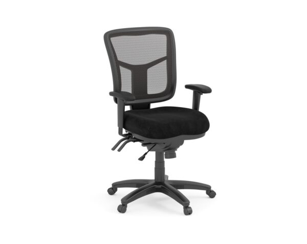 CoolMesh Executive Mid Back Chair - Black Fabric SKU 7754S