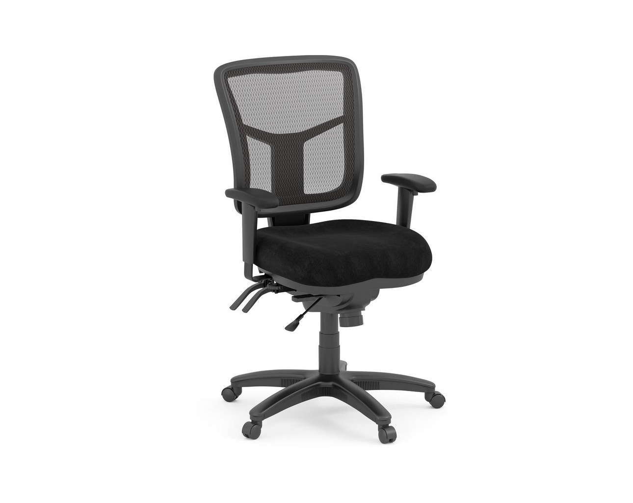 CoolMesh Executive Mid Back Chair – Black Fabric SKU 7754S