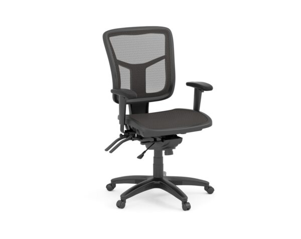 CoolMesh Executive Mid Back Chair - Black Mesh SKU 7754S