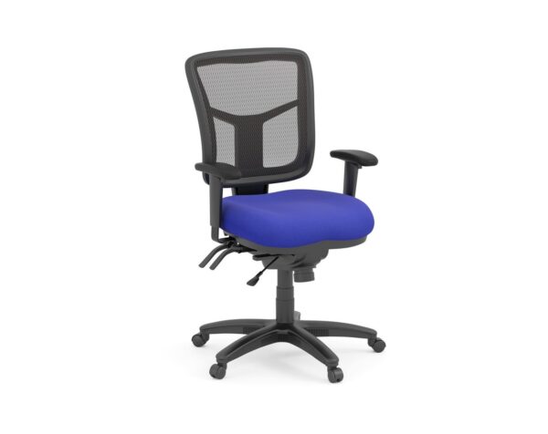 CoolMesh Executive Mid Back Chair - Blue Fabric SKU 7754S