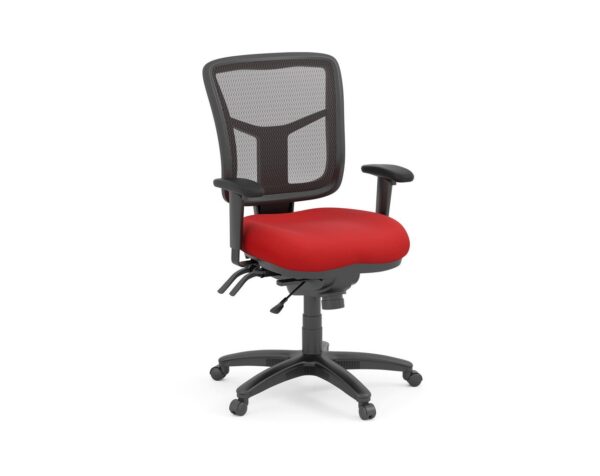 CoolMesh Executive Mid Back Chair - Red Fabric SKU 7754S