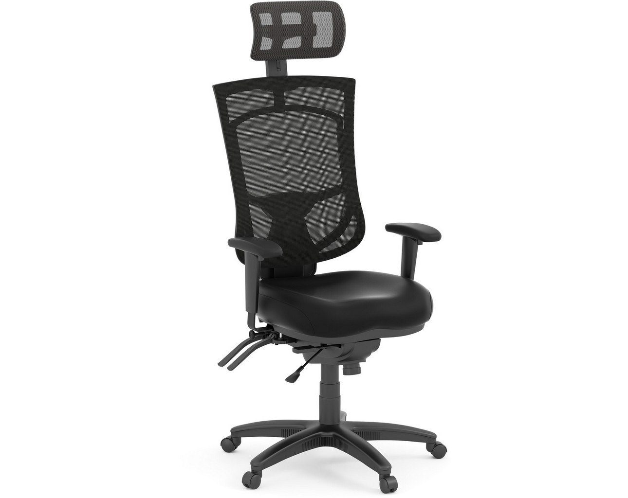 CoolMesh Pro Executive High Back Chair – Black Antimicrobial Vinyl with Headrest