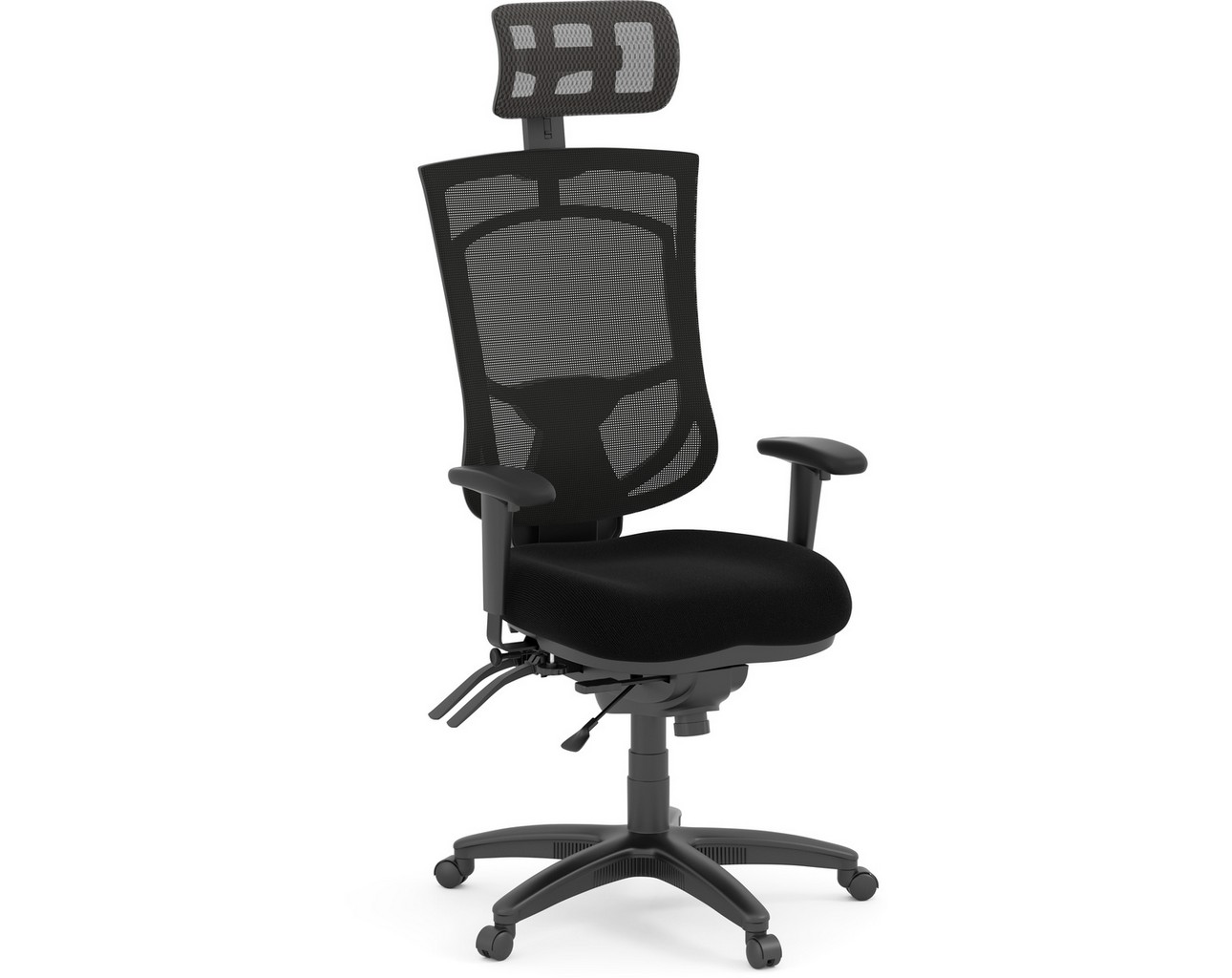 CoolMesh Pro Executive High Back Chair – Black Fabric with Headrest