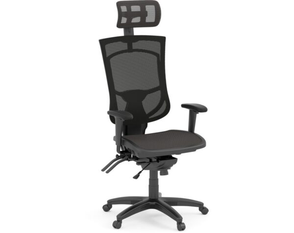 CoolMesh Pro Executive High Back Chair - Black Mesh with Headrest