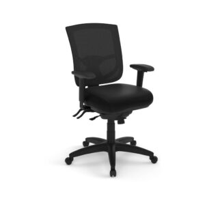 CoolMesh Pro Executive Mid Back Chair - Black Antimicrobial Vinyl 80540BLKEU01